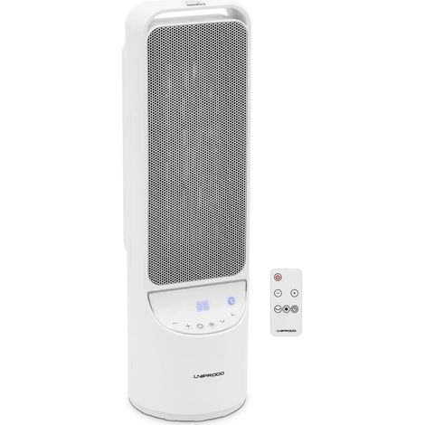 Termoventilatore in ceramica 1200/2000 w regolabile bianco abs pvc pp acciaio bianco 140009823