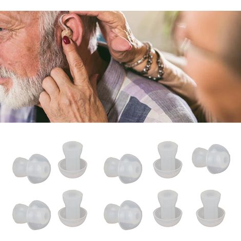 10 Pièces Dômes Universels Souples pour Aides Auditives, Embouts de Remplacement Taille M 11mm/0.43in pour Prothèses Auditives (1/5)