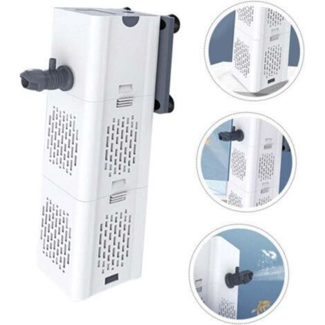 Filtre d'aquarium silencieux 4 en 1 - Filtre interne d'aquarium - 500-1000 l/h - Pompe Aquarium - Aération d'oxygène - Changement d'eau pour Betta, tortue, poisson d'étang, jardin (1/4)