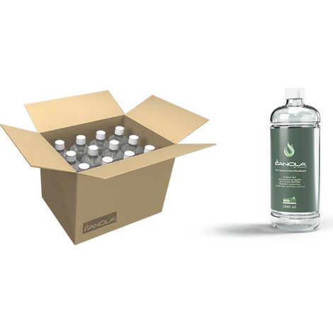 Bioéthanol pour cheminées – Combustion propre sans fumée ni suie – 12 x 1L – Origine végétale – Efficace pour intérieur et extérieur – Planika