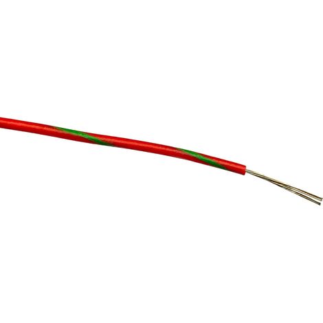 Fil électrique RS PRO BS4808 0,2 mm² 24 AWG, 1 kV c.a., PVC Vert/Rouge, 100m ( Prix pour Bobine de 100 )