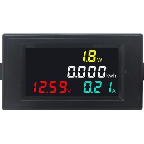 Numérique Voltmètre Ampèremètre DC 14-600V 20A Multimètre Amp Volt Testeur de Tension Mètre LCD Watt Metre Electrique Compteur d'énergie pour Solaire Moteur Auto (1/5)