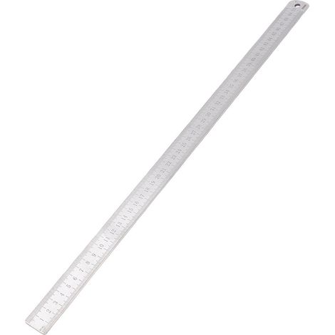 Règle en acier 0-50 cm (0-20 pouces) à double échelle métrique et impériale, haute dureté et robuste pour la mesure. (1/5)
