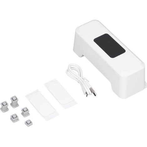 Chasse d'eau sans contact - Chasse d'eau automatique infrarouge externe 5W, capteur de chasse d'eau intelligent 0,25S, convient aux restaurants et aux hôtels (blanc). (1/5)