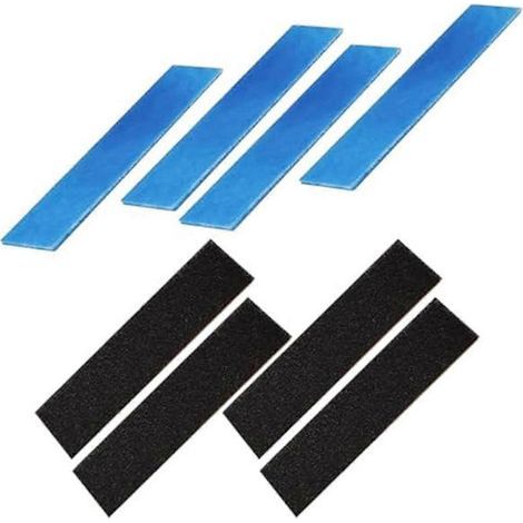 Lot de 8 filtres à air de rechange pour climatiseurs split Mitsubishi Electric MAC-2330FT-E et MAC-3000FT-E - Sans cadre (FMY) Noir et bleu-AquaForge (1/5)