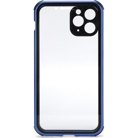 Écran arrière en verre magnétique anti-regard pour iPhone 11 Pro, coque de téléphone bleue avec couvercle avant et arrière (1/5)