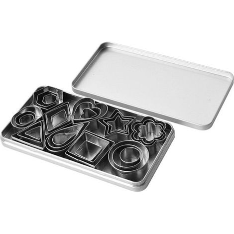 Mini formine per biscotti (con scatola), set di formine geometriche in acciaio inox, 30 pezzi (1/5)