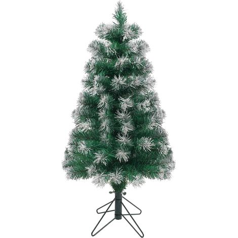 Vert Sapin de Noel Artificiel, Petit Arbre de Noël de Table Floqué de Neige Blanc, Décoration de Noël Interieur, 60cm (1/5)