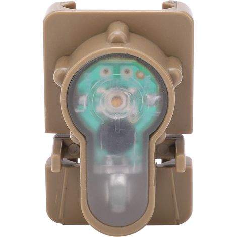 Mini lampe torche de sécurité pour la survie en extérieur, étanche IPX8, pour casque, guide de signalisation, base marron - AquaForge (1/5)