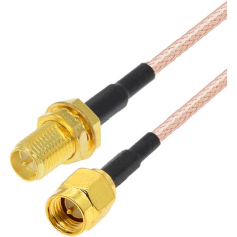Cavo pigtail con connettore SMA / presa SMA-RP RG316 da 1 m