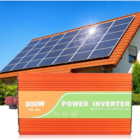 Onduleur solaire pour voiture 800 W à onde sinusoïdale pure haute fréquence, tension de sortie 220 V, 12 V (1/5)
