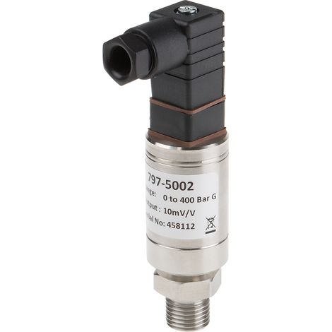 Capteur de pression, Relative 400bar max, pour Air, Gaz, Liquide Hydraulique, Liquide, Eau, G1/4, 312 V c.c., ( Prix pour 1 ) (1/2)