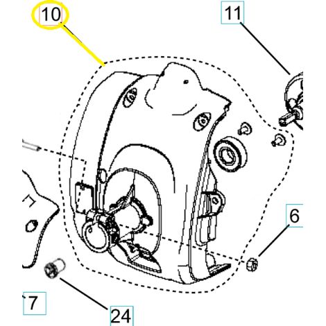 Couvercle d'embrayage pour faux 129C Husqvarna 584993801