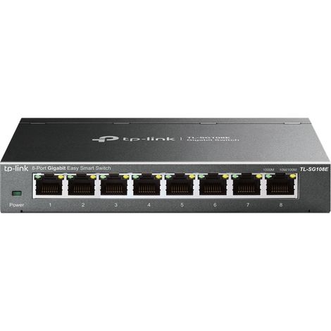 TL-SG108E No administrado L2 Gigabit Ethernet (10/100/1000) Negro
