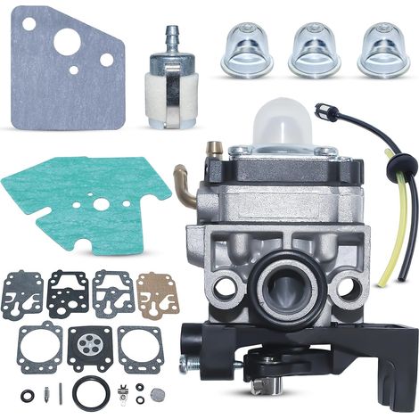 Kit de joints de carburateur 4 temps pour Honda GX25 GX25N GX25NT HHT25S avec ampoule de priming et passe-fil pour carburant, remplace 16100-Z0H-825 16100-Z0H-053 (1/5)