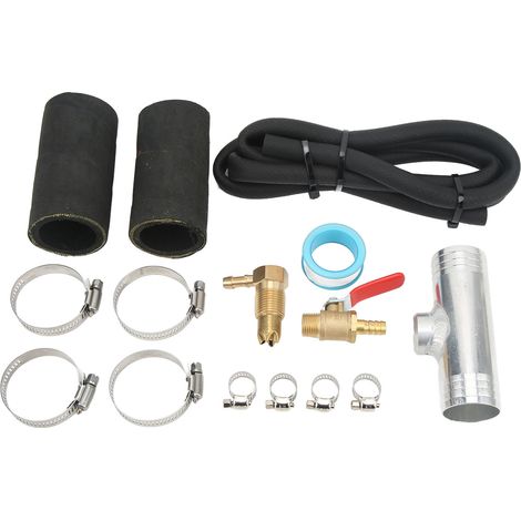 Kit de raccord pour réservoir de transfert auxiliaire avec collier en T pour tuyau de carburant 11025, pièce de rechange pour camions Ford F250 diesel, couleur argent. (1/5)