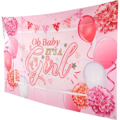 Toile de fond pour fête, 1,80 m de long x 1,10 m de large, couleurs vives et jolis motifs, idéale pour la décoration de baby shower. (1/5)