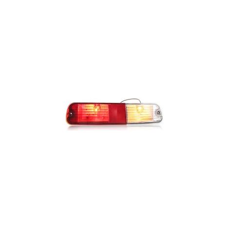 Universeller Heckstoßstangenreflektor, Bremslicht, Blinker mit Glühbirne für Mitsubishi Pajero Montero V73 2003 2004 2005 2006 2007 (links) (1/4)