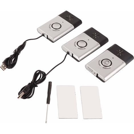 Interphone vocal sans fil intelligent, sonnette de porte intérieure/extérieure, système de contrôle d'accès, argent (1/5)