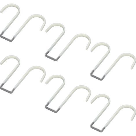 Ensemble de 6 crochets de porte Double face, pour serviettes, vêtements, couronne, crochet pour salle de bain, porte-manteau, organisateur de chapeaux (1/5)