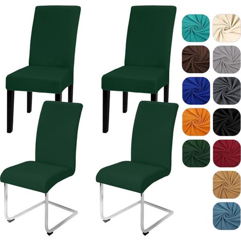 Housses de chaise extensibles pour cuisine, restaurant, mariage, lot de 4 (1/5)