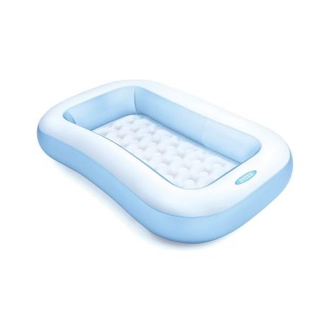 Piscine gonflable rectangulaire 166x100x28 cm – Pour enfants – Matériaux résistants – Facile à installer et à ranger
