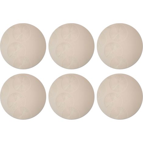SOTTOBICCHIERI Set di 6Japandi - Beige - Moderno 10x10 cm (1/5)