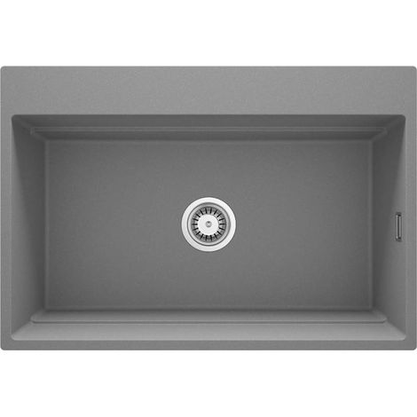 deante ZRMS10B Fregadero de granito magnético de 1 cubeta