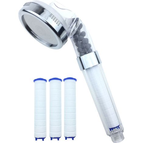 XL wassersparender Duschkopf  Anti-Kalk-Wasserfilter Become Sublime, Hochdruck-Wasserenthärter-Dusche mit Vitamin-C-Duft, eliminiert 99 % Kalk, Chlor und Chemikalien