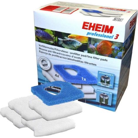 EHEIM 2616710 Ricambio Spugne per Filtri Professionel III 2071/2073/2074/2075 (quattro bianche una blue)