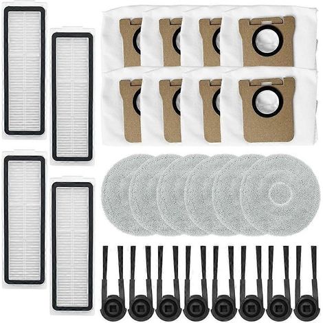 Kit d'accessoires pour aspirateur robot Mijia M40S / OV31CN : pièces de rechange, brosse latérale, filtre HEPA, lingette de nettoyage et sacs à poussière. (1/5)