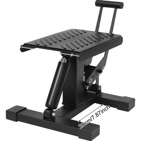 Support de levage pour moto tout-terrain, capacité de 200 kg, hauteur réglable, noir (1/2)