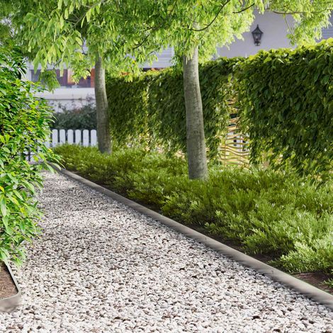 Teenpull – Raseneinfassung 30 pcs 103 x 10 cm Stahl Silber (1/5)