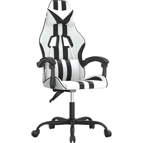 Maison Exclusive - Sedia da Gaming Bianco e Nero in Similpelle (1/5)