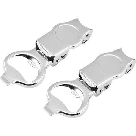 2 Pièces Décapsuleur Pliable en Acier Inoxydable, Ouvre-Bouteille Métal Compact avec Joint Silicone Étanche, Ouvre-Bouteilles de Bière Portable pour Cuisine Bar Pique-Nique Camping, Prise Ergonomique