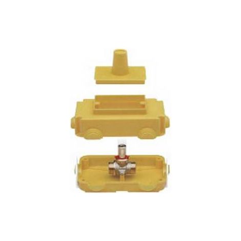 VALVOLA A SFERA GAS CON SCATOLA ISPEZIONABILE DA INCASSO Misura: 3/4 x 18   DN 15
