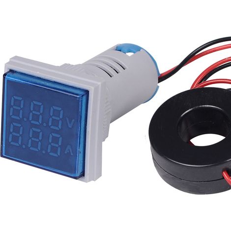 Indicateur lumineux combiné tension courant alternatif numérique - Mesure précise & surveillance en temps réel,blue