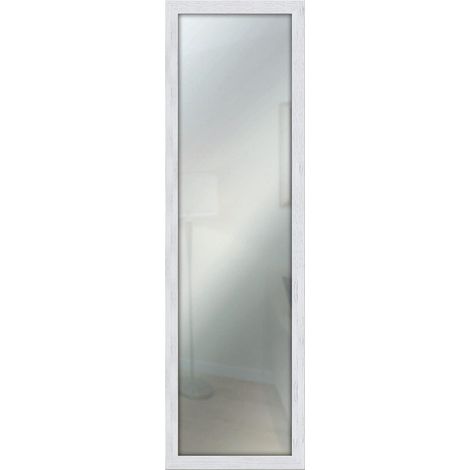 Lupia - Specchio da parete MIRROR SHABBY CHIC 38x121 cm colore Bianco, specchiera per camera da letto, soggiorno, ingresso, verticale o orizzontale (1/5)