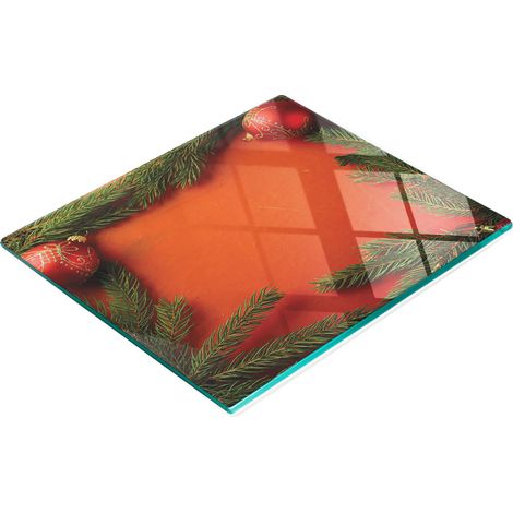 Tagliere decorativo natalizio in vetro 60x52 cm (1/5)