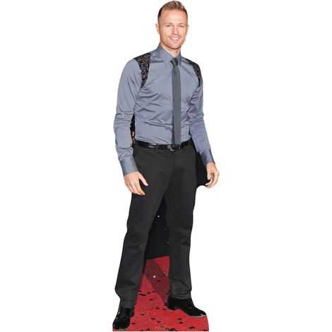 Figurine en carton Nicky Byrne chemise grise - acteur - hauteur 180 cm (1/4)