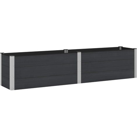 Hochbeet Schwarz 250 x 50 x 54 cm vidaXL (1/5)