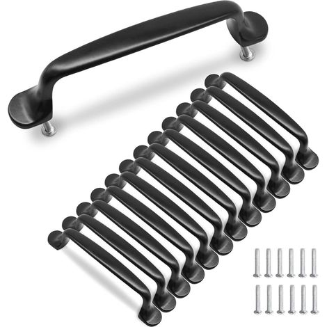 10PCS Poignée de Cuisine Alliage d'Aluminium Poignées Placard Tiroir Chambre Meubles - Centre du trou 128MM (1/5)
