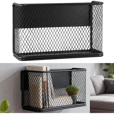 Paniers Magnétiques, Panier De Rangement Magnétique, Étagère Magnétique, Aucune Installation Requise, Porte Épices Magnétique Frigo Pour Le Rangement Et L'organisation De La Cuisine, Noir