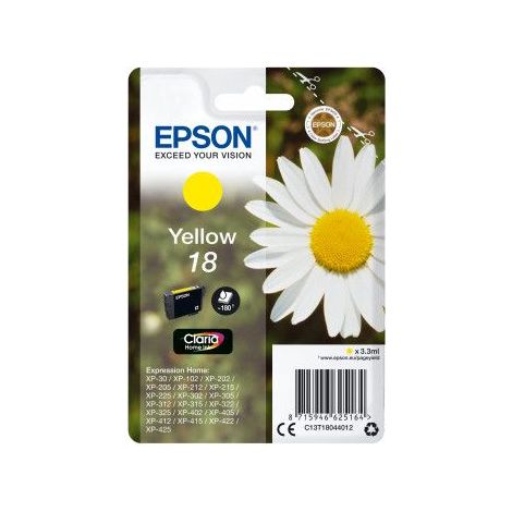 Epson Daisy Cartuccia Margherita Giallo Inchiostri Claria Home 18 C13T18044012 (1/5)
