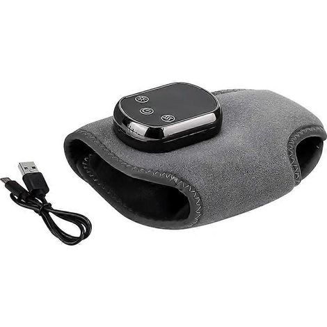 Appareil de massage électrique pour pieds et chevilles avec coussin chauffant sans fil et fonction vibratoire, ceinture de soutien pour la récupération sportive. (1/5)