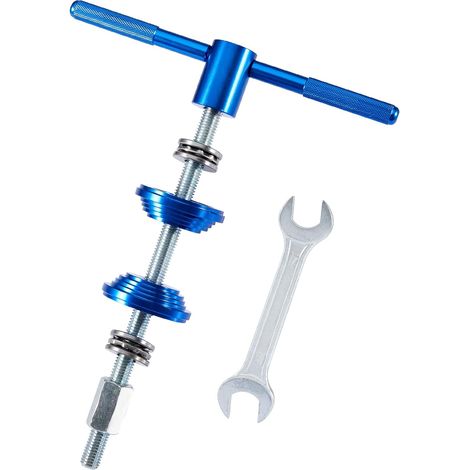 Presse a Roulement Velo, Outil Pressfit pour Roulements BB de Vélo, Kit Presse à Roulement de Cyclisme, Outils de Réparation pour VTT avec Clé à Fourche 17 19 (1/5)