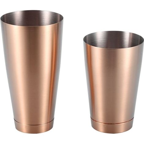 Ulisem Boston Shaker, set da barman in acciaio inossidabile da 2 pezzi (oro rosa) (1/4)