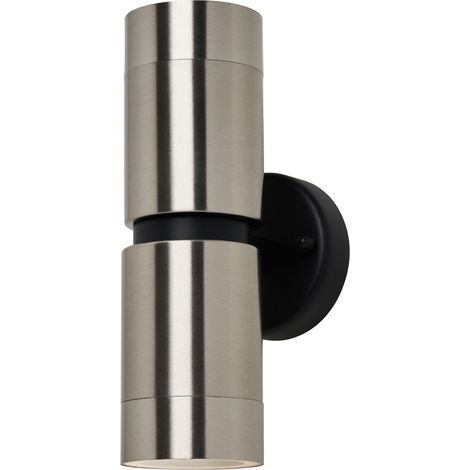 Litecraft Ansa Wall Light Outdoor Up & Down IP65 Rated Fitting - Stainless Steel (1/5)