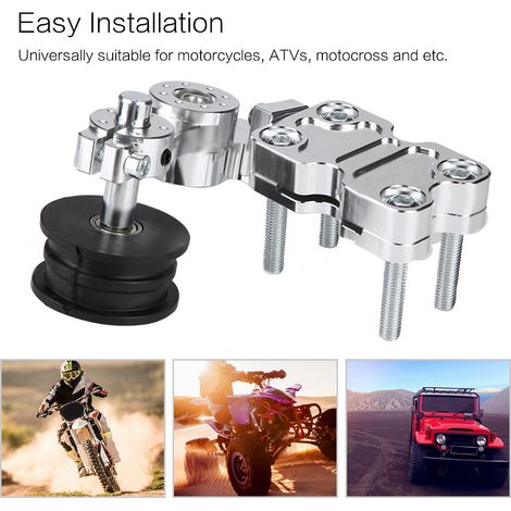 Tendeur de chaîne de moto, tendeur automatique de chaîne à roue de tension (noir) (1/5)