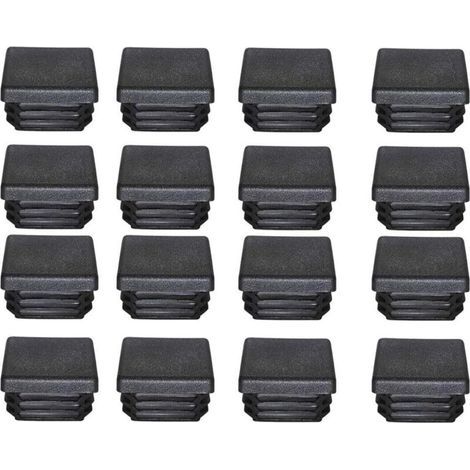 Bouchons en plastique 40x40mm – Embouts pour tubes carrés – Résistants aux chocs et à l'humidité – Pack de 16 pièces - 16PCS (1/5)